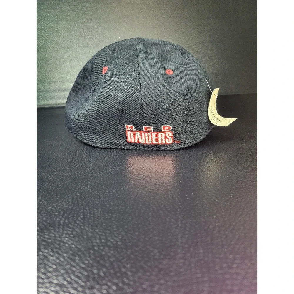 Vintage 1990's Texas Tech Red Raiders Hat Cap Fitted 7‎ 1/2 Black Zephyr Graf-X